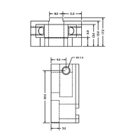 41-410-3 MODULAR SOLUTIONS GUARD CONNECTION FOR REMOVABLE PANEL 36MMX30MMX15MM WITH HARDWARE AND PIVOT PIN